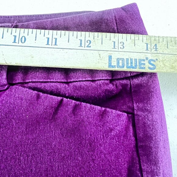 Womens 2P Skinny Ankle Petite Pants Loft Outlet Purple Zip Belt Loops Pockets - Picture 8 of 9
